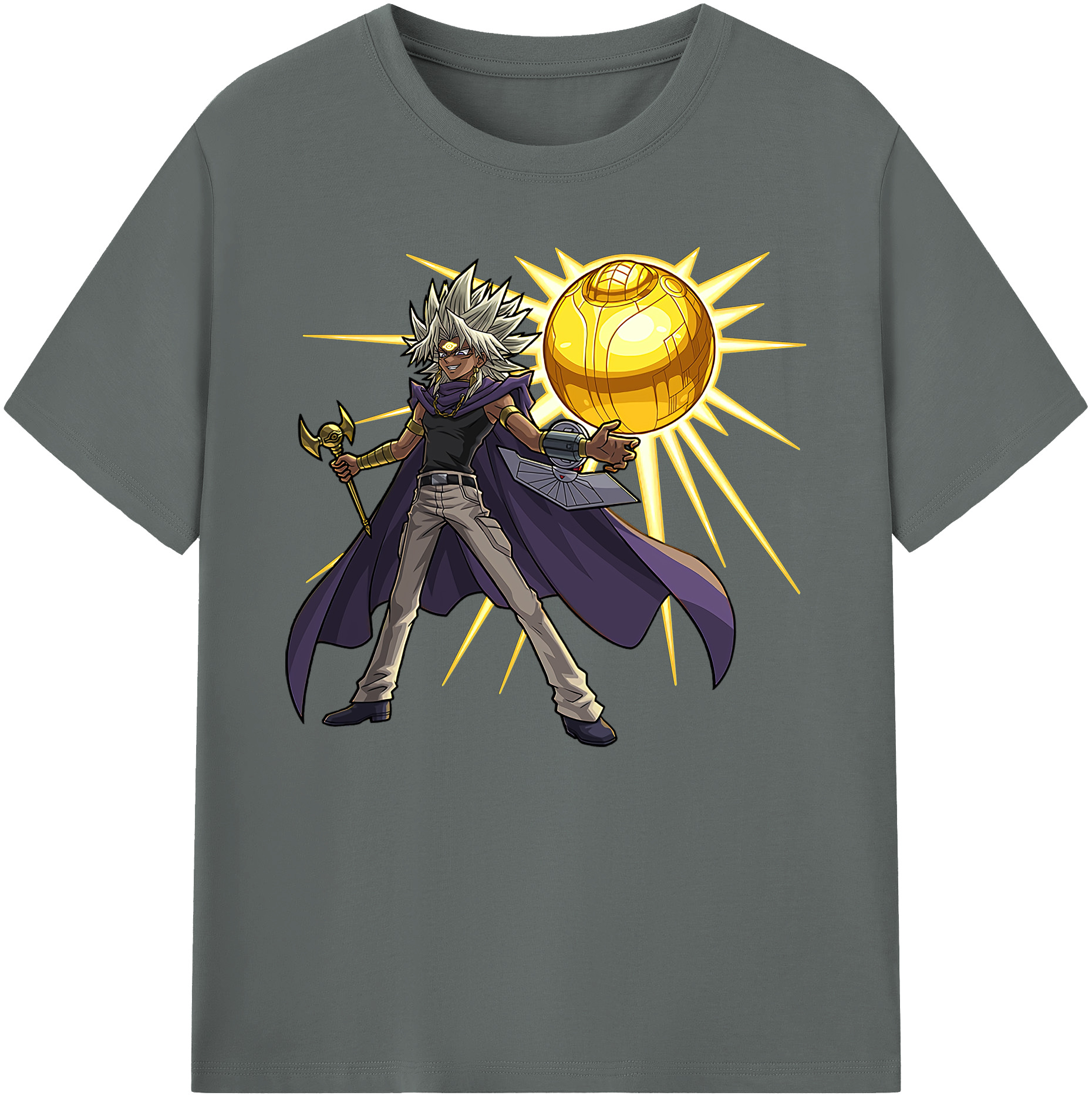 （画像用） 遊☆戯☆王 Yu-Gi-Oh! 綿100％ メンズ半袖Tシャツ｜肌触りやわらか＆通気性